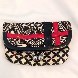 Vera Bradley Please Hold Barcelona Kiss Lock Purse